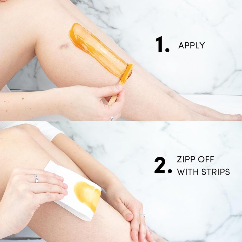 Persian Cold Wax Hair Remover Kit - Sensitive Skin Formula for Face, Legs & Body - 240ml - Image 4