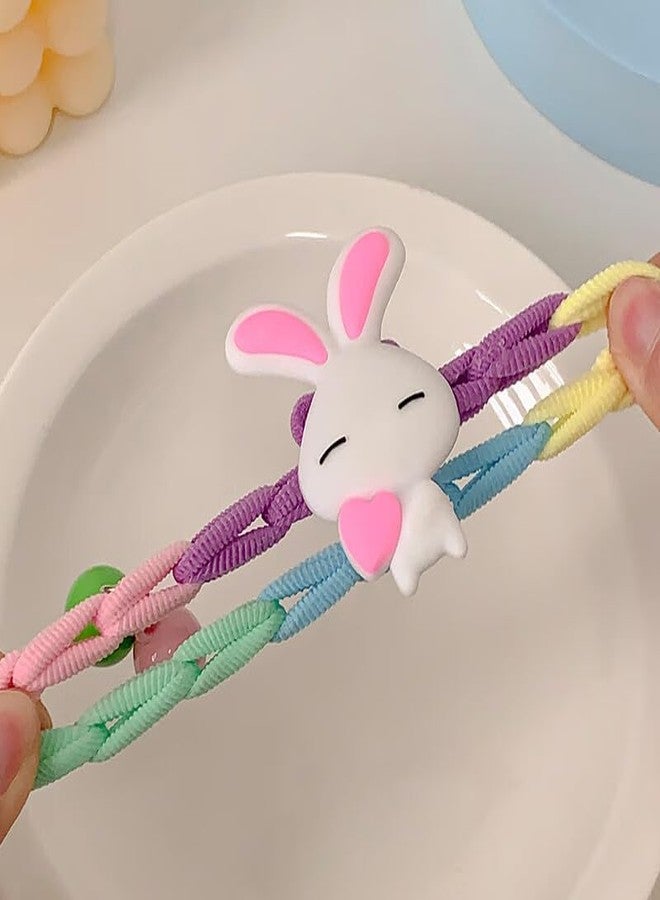DORMITORRY Hair Ties for Girls Cartoon Elastic Hair Rubber Bands, Toddler Hair Ties, Cute Pigtail Bows Ponytail Holders, Hair Accessories for Girls Infants Toddlers Teens, Hair Bands 1 pc Multicolor - Image 5