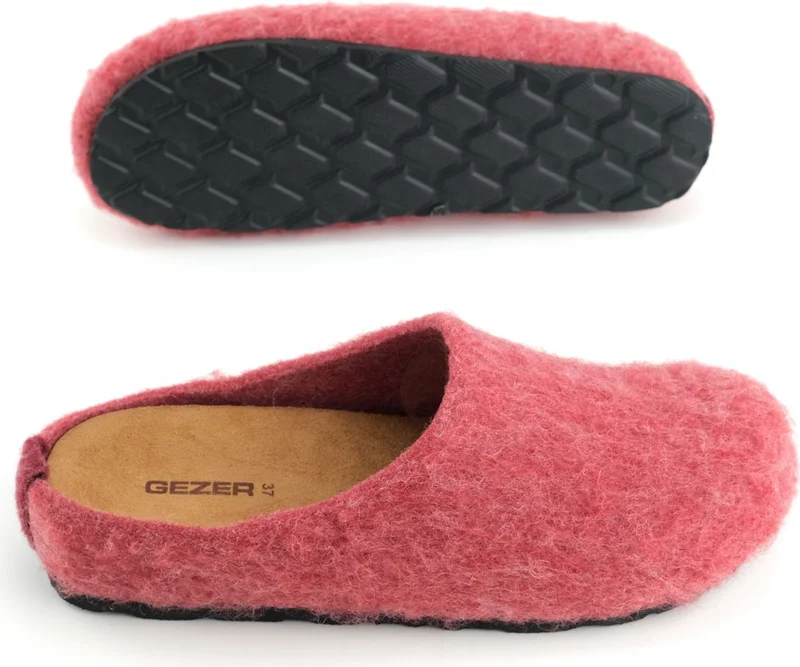 Gezer Women's Winter Comfortable Sole Felt Home Garden Slippers