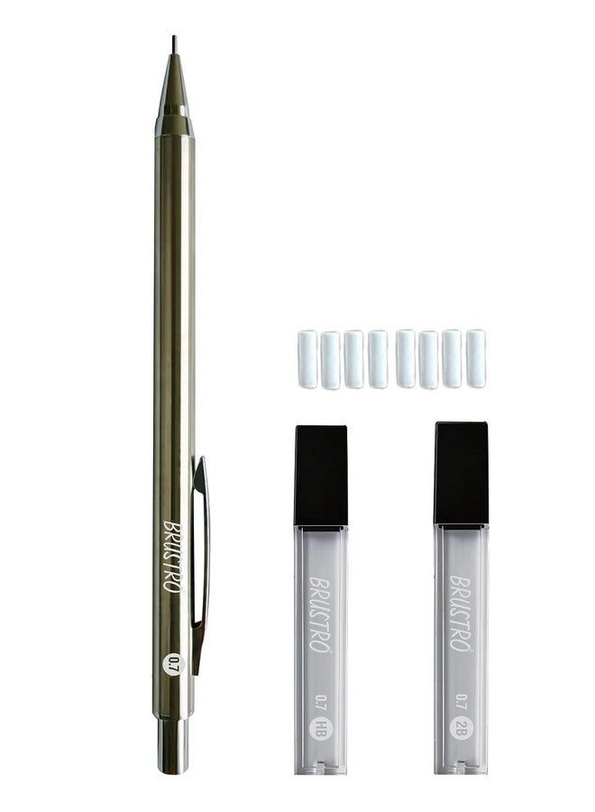 بروسترو طقم أقلام رصاص ميكانيكية | أقلام رصاص Hb-20، أقلام رصاص 2B-20، ممحاة احتياطية 8 وحدات | مقاس الطرف 0.7 مم | مثالي للطلاب والبالغين والمنزل والمدرسة والمكتب واستخدام القرطاسية | الكتابة والرسم والرسم وفن الماندالا - Image 5