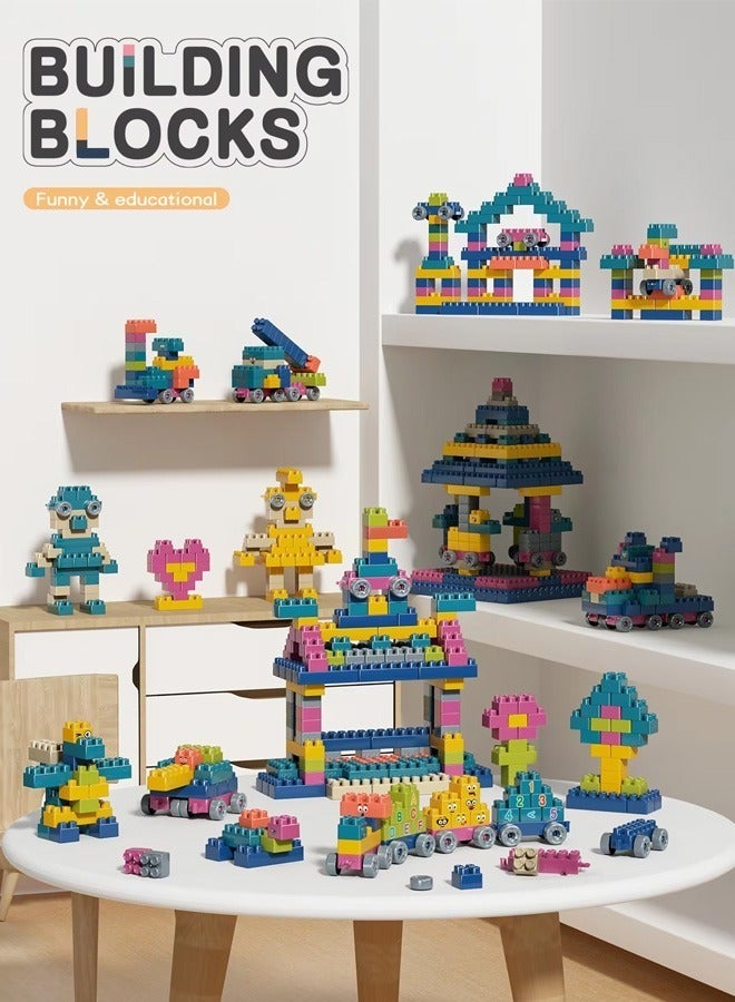 Building Block Set Small Building Block Table 360PCS Building Stacker Preschool Education Toys for 4 5 6+ Year Old Easy to Assemble Sensory Stacking Block Kit - Image 3