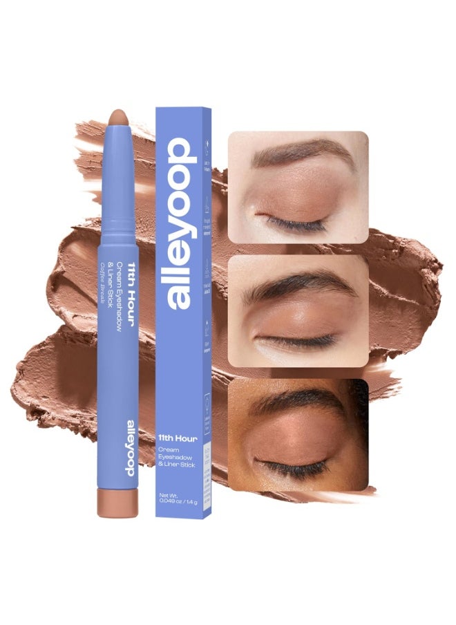 ALLEYOOP ALLEYOOP 11th Hour Cream Eye Shadow Sticks - Coffee Break (Matte) - Award-winning Eyeshadow Stick - Smudge-Proof and Crease Proof for Over 11 Hours - Easy-To-Apply and Compact for Travel, 0.05 Oz  - Image 2