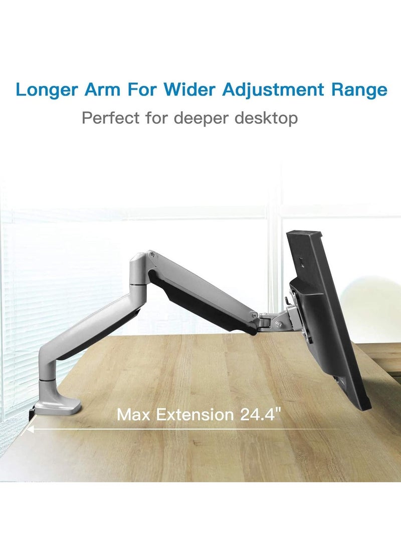 حامل شاشة أحادي الذراع من الألمنيوم الممتاز مع قاعدة تثبيت بالكلب وفتحة - Image 5