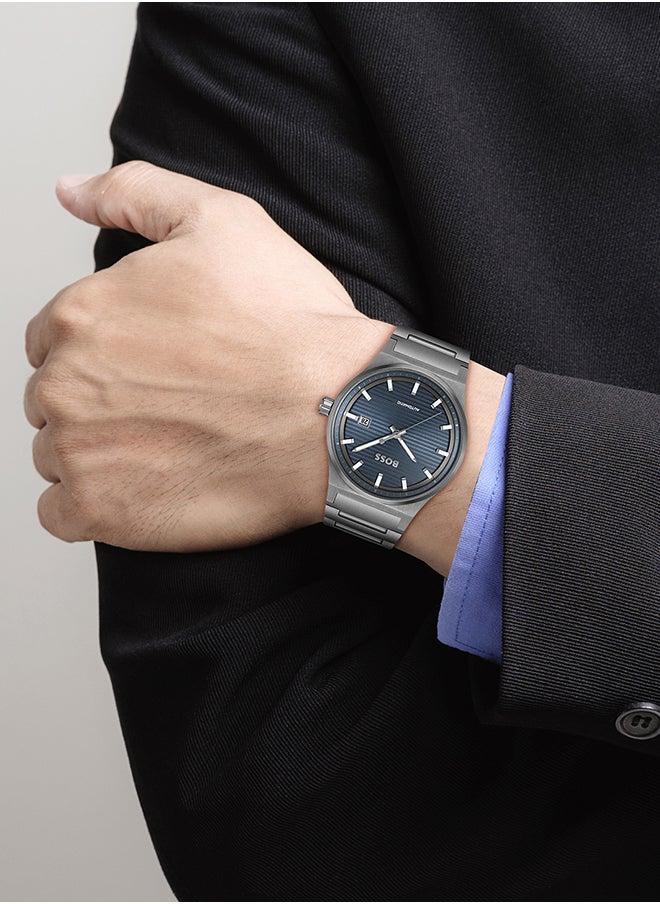 HUGO BOSS - Men's Analog Round Shape Stainless Steel Wrist Watch 1514119 - 41 Mm - Image 1