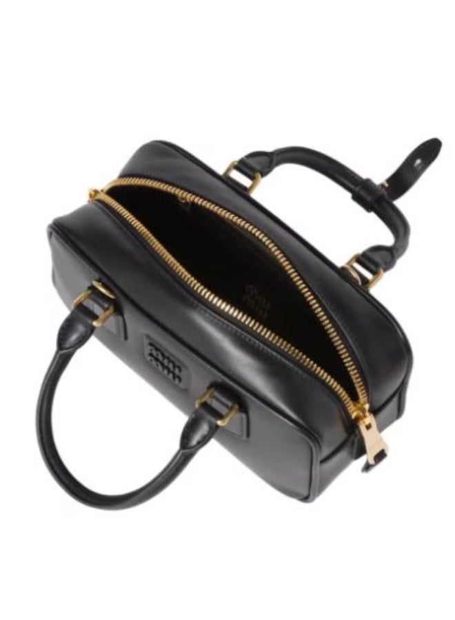 Arcadie Leather Bag, Women's Leather Tote Bag, Women's Leather Shoulder Bag, Women's Leather Cross body Bag, Hand-bag, Black - Image 4