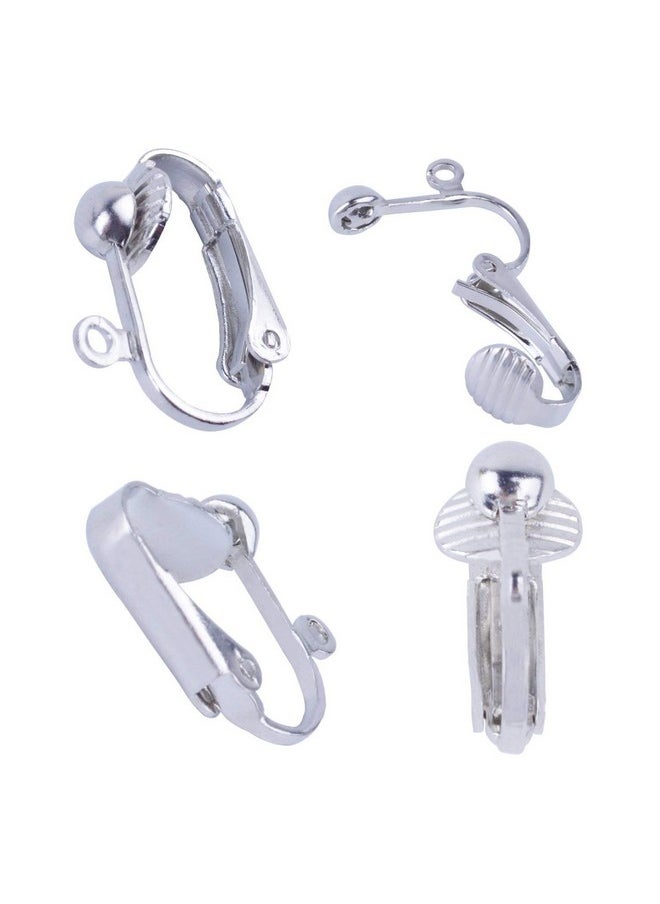 BronaGrand 20Pcs Clip-On Earring Converter With Easy Open Loop (Silver)  - Image 3