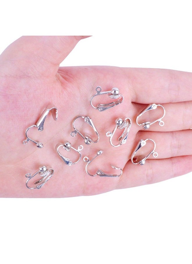 BronaGrand 20Pcs Clip-On Earring Converter With Easy Open Loop (Silver)  - Image 4