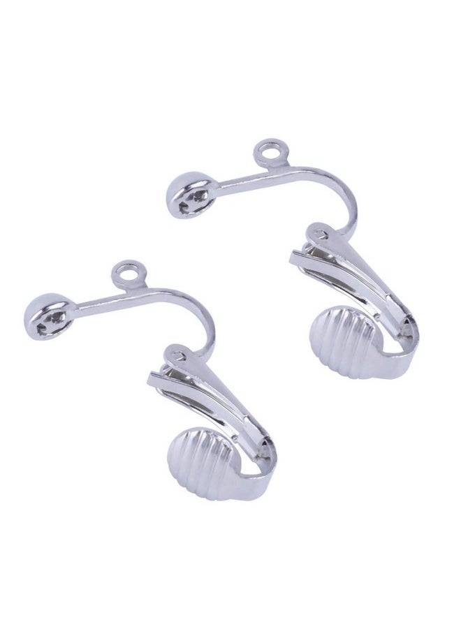 BronaGrand 20Pcs Clip-On Earring Converter With Easy Open Loop (Silver)  - Image 2