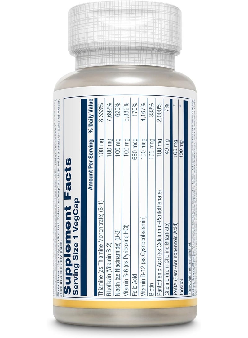 SOLARAY Vitamin B-Complex, 50 Veggie Capsules – Supports Energy, Metabolism & Nervous System - Image 2