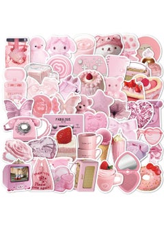 50 Pink VSCO Stickers Pack, Cute Fresh Decals FE126