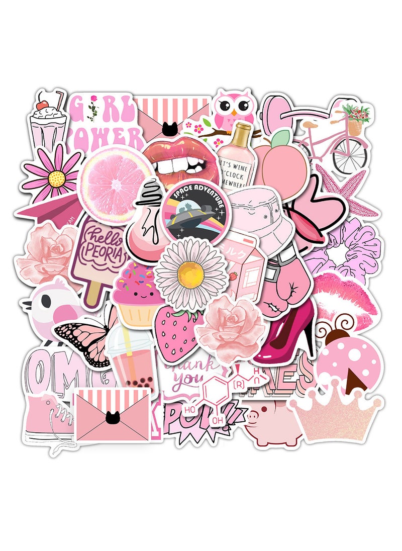 Generic - 50 Pink VSCO Stickers Pack, Cute Fresh Decals FE126 - Image 1