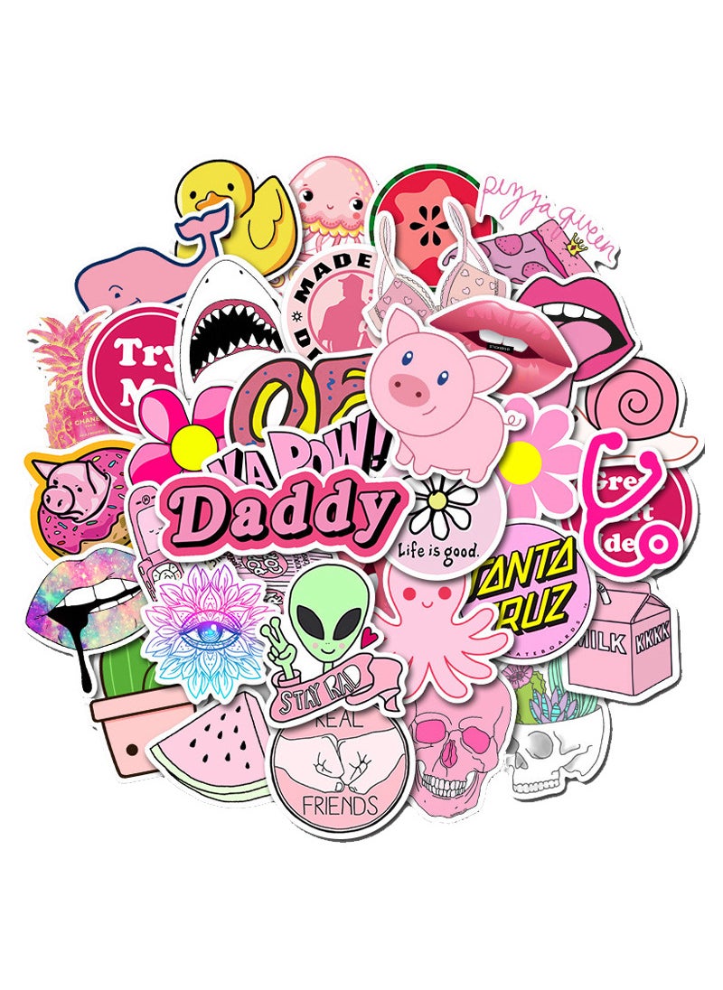 Generic - 50 Pink VSCO Stickers Pack, Cute Fresh Decals FE126 - Image 1