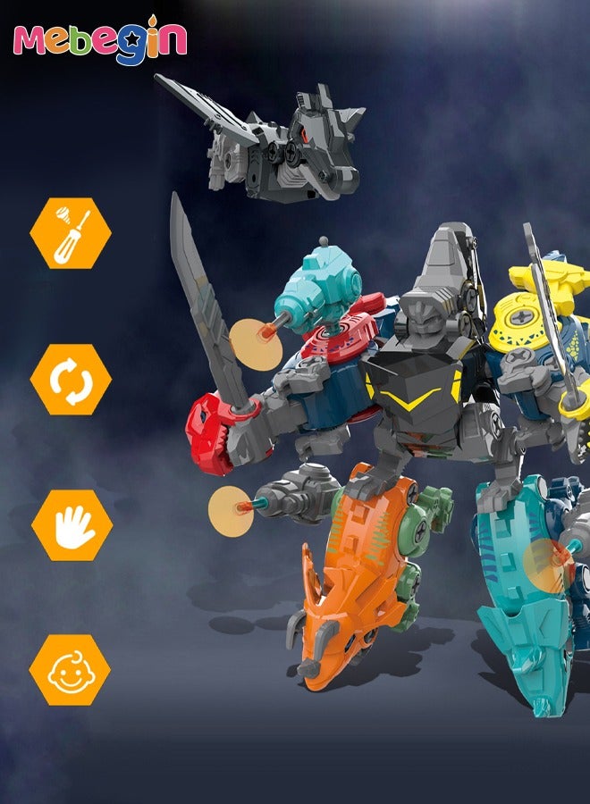 MEBEGIN 5 in 1 Dinosaur Deformable Building Toys with Storage Box, High-Quality Dinosaur Toys, Educational STEM Learning Toy, Easy to Assemble, Perfect for Kids who Love Taking Things Apart - Image 2