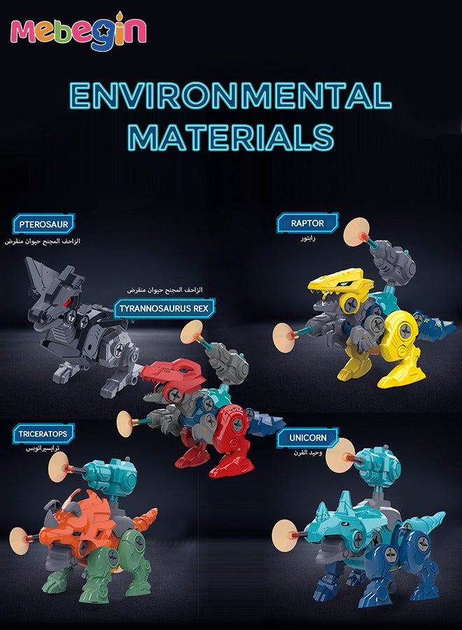 MEBEGIN 5 in 1 Dinosaur Deformable Building Toys with Storage Box, High-Quality Dinosaur Toys, Educational STEM Learning Toy, Easy to Assemble, Perfect for Kids who Love Taking Things Apart - Image 3