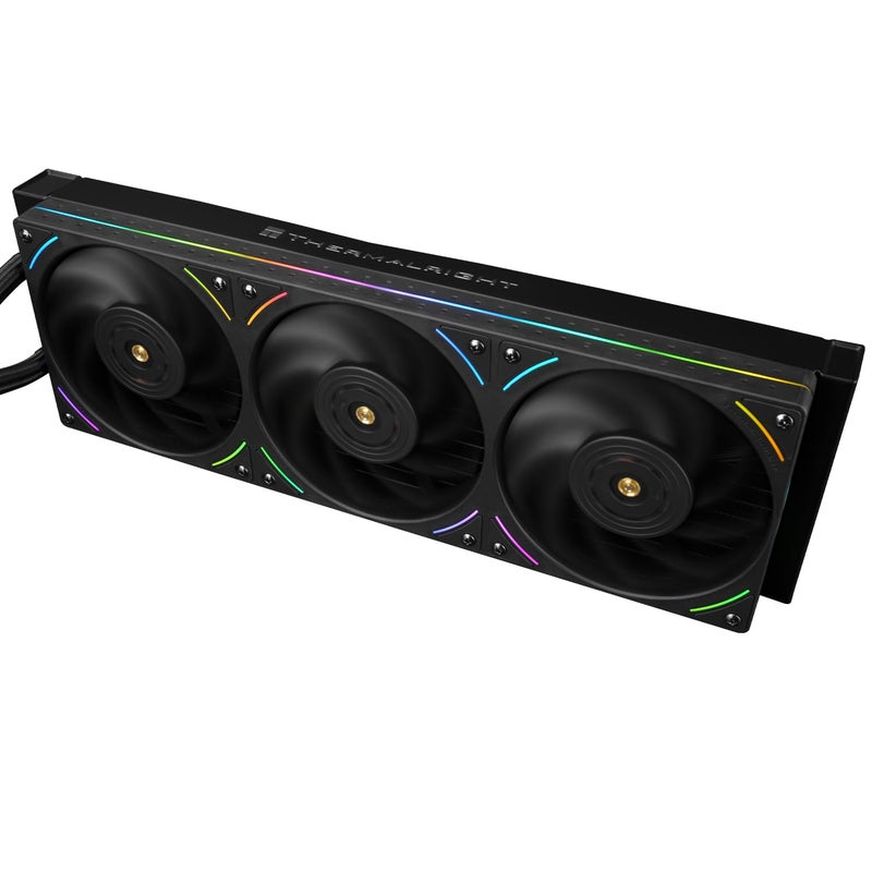 Thermalright مبرد مياه المعالج ثيرمالرايت ميولنير فيجن 360 يو بي آر جي بي أسود، نظام تبريد مائي مع 3 مراوح PWM بسرعة 2150 دورة في الدقيقة، متوافق مع AM4/AM5 و Intel LGA1851/1700، شاشة LCD مغناطيسية قابلة للفصل بدقة 640 * 480 - Image 2
