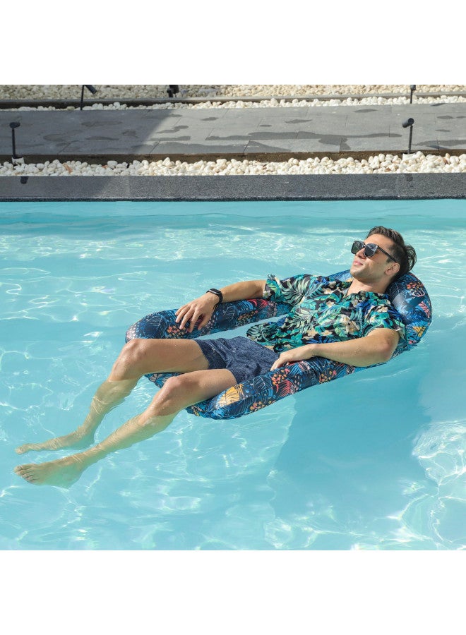 FindUWill Inflatable Pool Floats Adults, Large Fabric-Covered Pool Lounger Chair Raft with Mesh Center, Multi Purpose Pool Floaties Water Hammock Lounge, Ultra-Comfort Water Lake River Floating Raft - Image 4