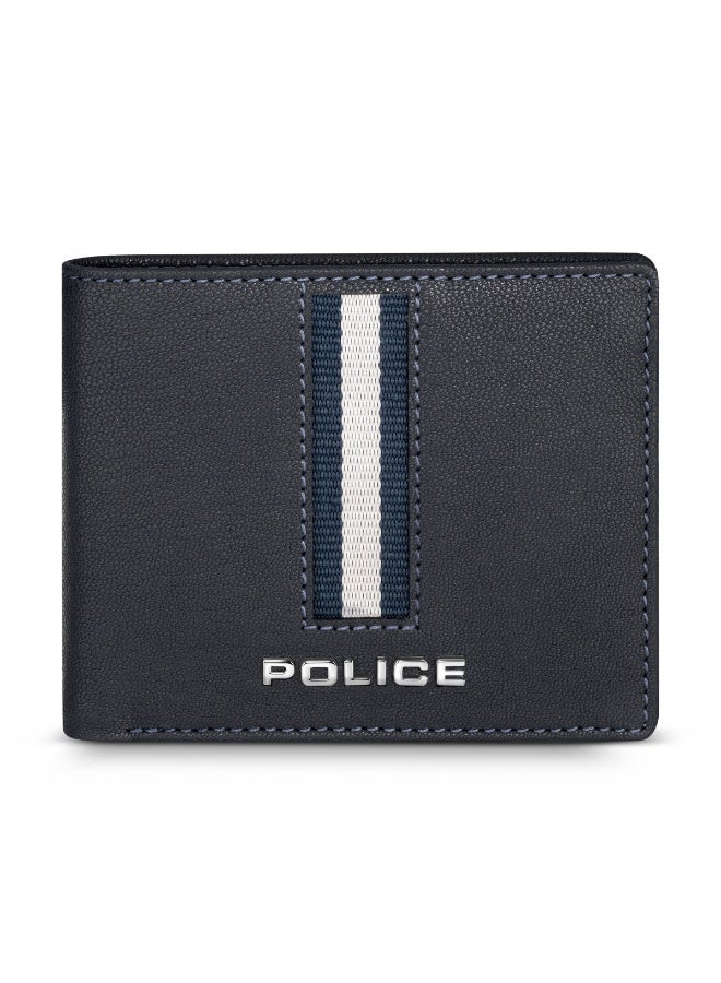 POLICE Men’s Gift Set with Blue Leather Bifold Wallet & Blue-Silver Stainless Steel Pen - Image 2