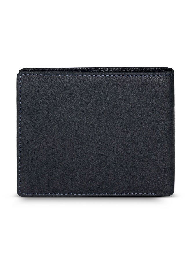 POLICE Men’s Gift Set with Blue Leather Bifold Wallet & Blue-Silver Stainless Steel Pen - Image 4