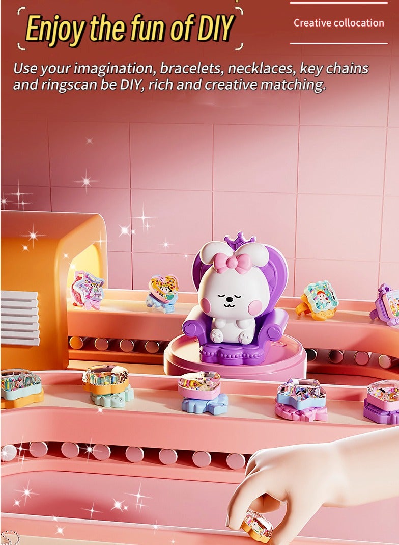 Girl Toys Craft Kit Magic Jewelry Making Kit,Kids 3D Magic DIY Kits for Girls 77 Pcs with Beads,Little Magic Mixie,Jewelry Craft Kits for Girls Ages 3+,Girls Birthday Gifts,Girls Toys Age 3+ - Image 5