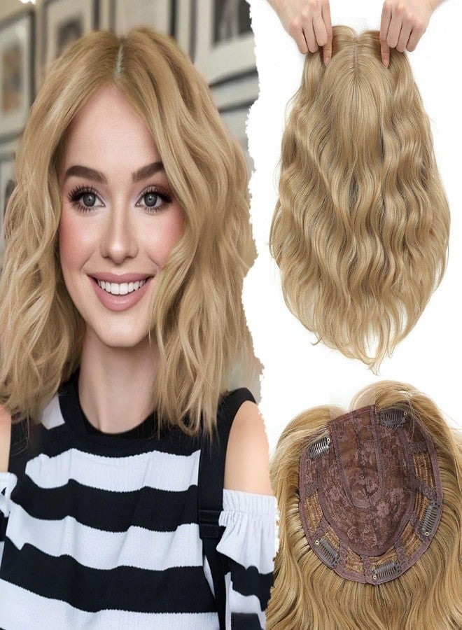 UDU Short Wavy Hair Topper 11 Inch for Women, Wavy Hair Piece with Bangs, Lightweight Breathable Hair Topper for Thinning Hair, Natural Looking Volumizing Top Piece - Image 1