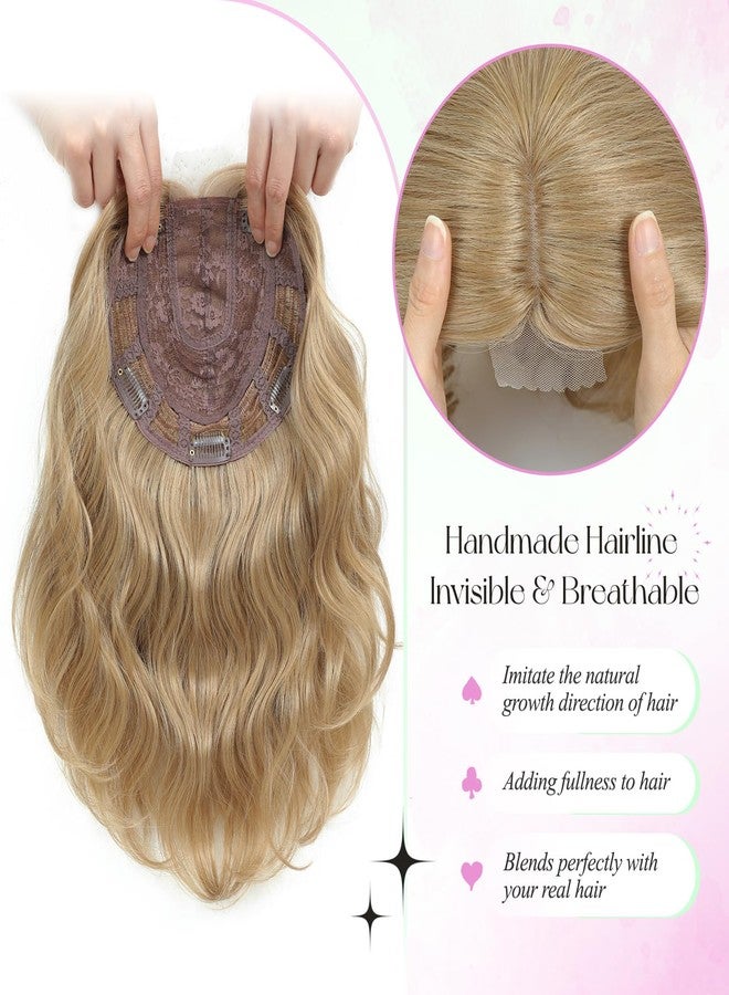 UDU Short Wavy Hair Topper 11 Inch for Women, Wavy Hair Piece with Bangs, Lightweight Breathable Hair Topper for Thinning Hair, Natural Looking Volumizing Top Piece - Image 4