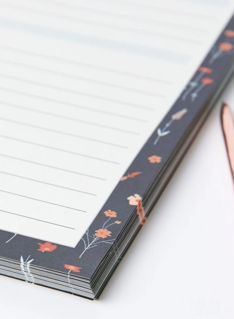 AURORA A4 Dark Floral To Do List