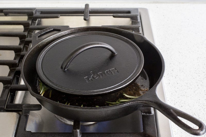 Lodge Pre-Seasoned Round Cast Iron Press - Cast Iron Griddle Press for a Restaurant-Quality Sear - Unparalleled Heat Retention - Use on the Stove or the Grill - 8 Inch - Image 2