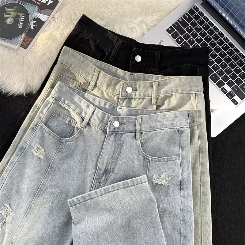 Unisex Casual Daily Denim Jeans - Image 3