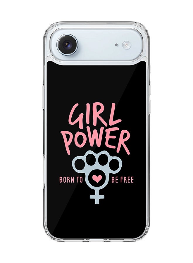 Stylizedd Classic Clear MagSafe Case for iPhone 17 Air , Hybrid Soft Case Flexible Edges Anti Drop TPU PC Gel Thin Transparent Cover [ Designed for iPhone 17 Air ] - Girl Power