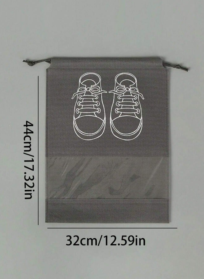 Generic 20 Pack Waterproof Shoe Storage Bags with Drawstring & Clear Window, Large Capacity (44 x 32 cm) Durable Non-Woven Fabric for Travel, Gym and Sneaker Organization by ECVV®  - Image 3