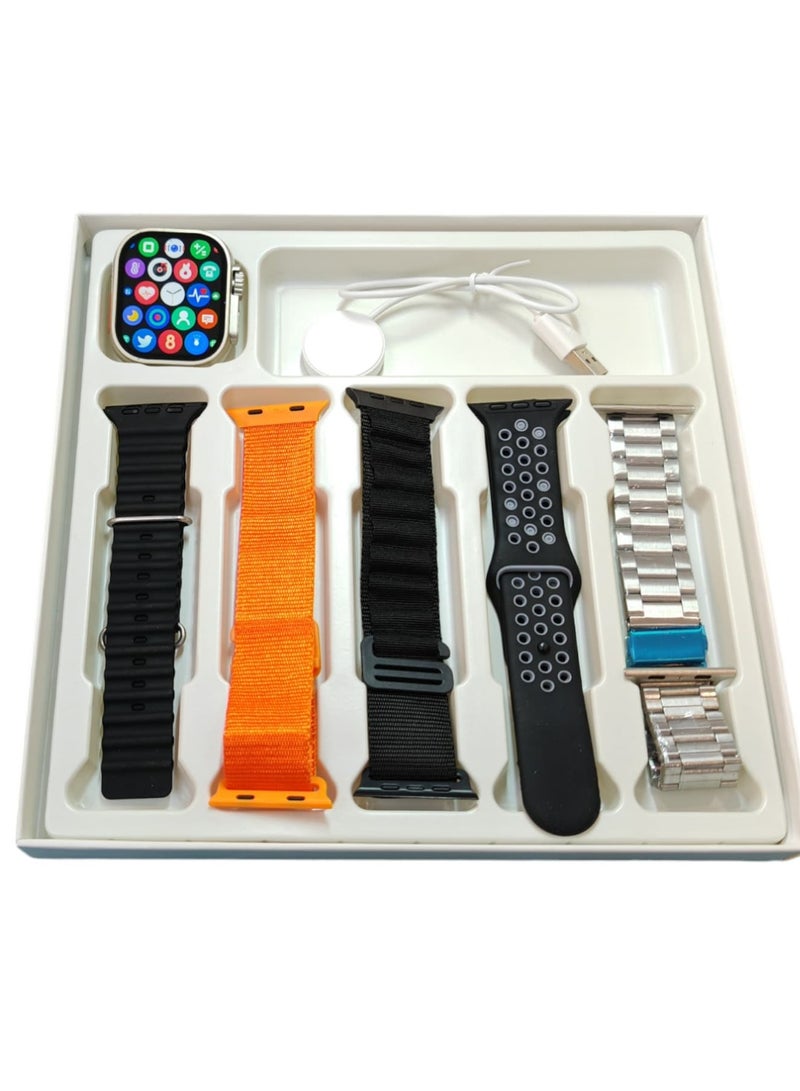 Smart Watch SP 5+1 AMOLED display With Health Fitness Tracker Sport Watch Supports 49MM-Black - Image 1