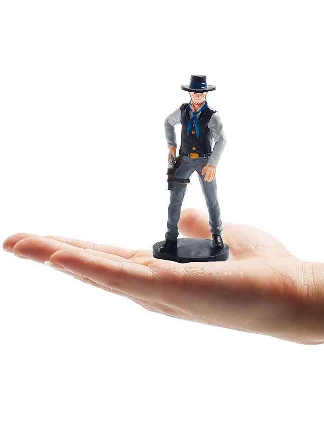 إيروريكس 10 أنماط من تماثيل رعاة البقر المصغرة مقاس 4.5 بوصة من الغرب المتوحش لتزيين الكيك والمكتب المنزلي وحفلات أعياد الميلاد والهدايا - Image 3