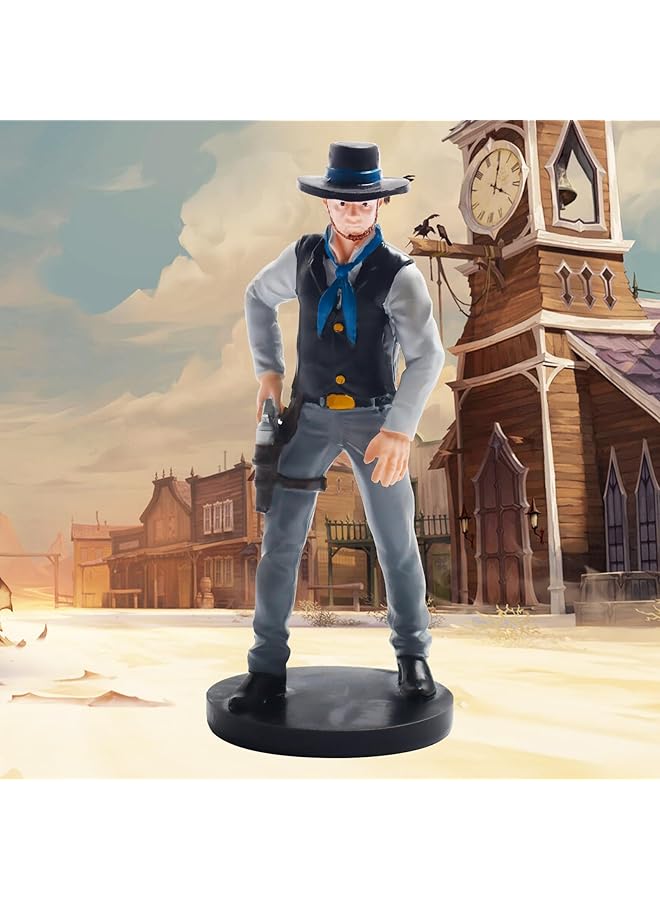 إيروريكس 10 أنماط من تماثيل رعاة البقر المصغرة مقاس 4.5 بوصة من الغرب المتوحش لتزيين الكيك والمكتب المنزلي وحفلات أعياد الميلاد والهدايا - Image 5