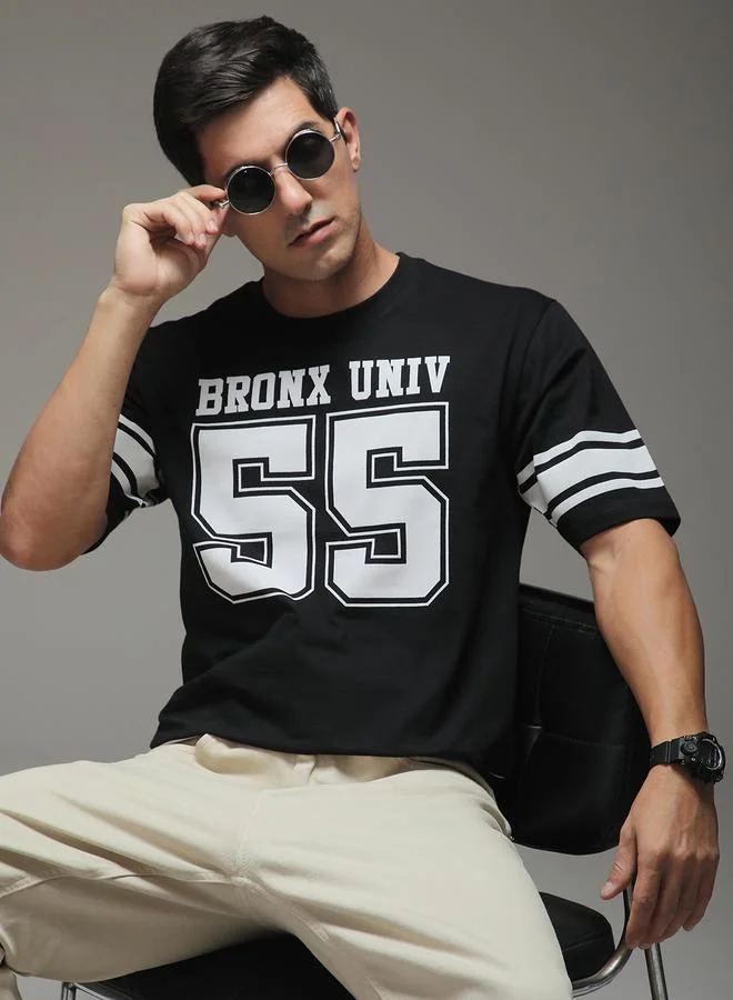 Dillinger Men Oversized Short Sleeve Printed T-Shirt