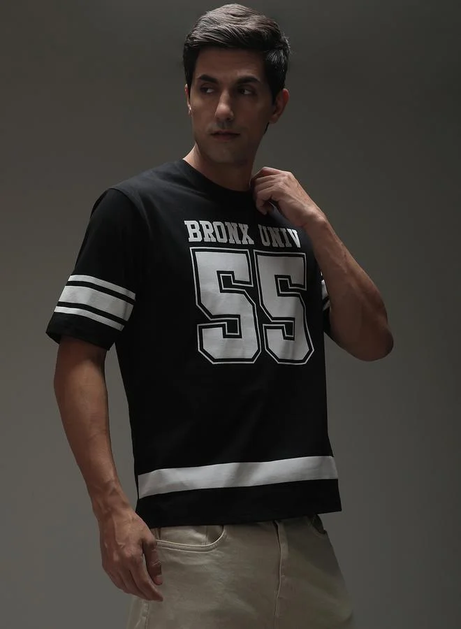 Dillinger Men Oversized Short Sleeve Printed T-Shirt