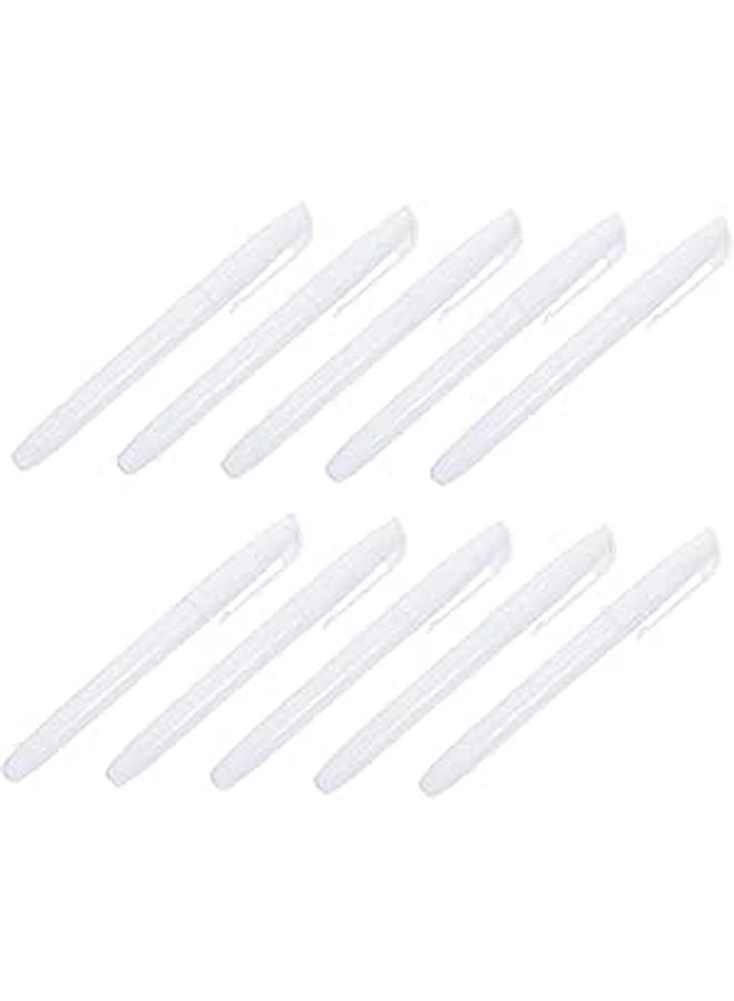 Erasable Liquid Chalk Markers 10 Pack White Smooth Writing Comfortable Grip - Image 1