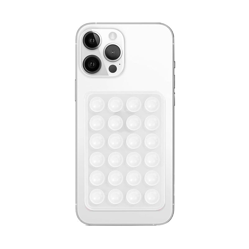 Like Star Double Sided for Phone | Silicone Suction Adhesive for Phone Cover | Stick Ease Multi-Purpose Hands-Free Suction Phone Accessory | Strong Grip Holder for Mirror & Shower (White) - Image 1