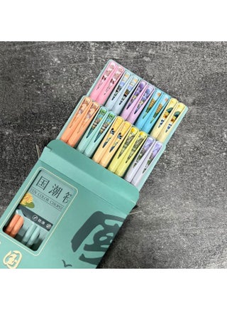 Chopsticks Experts, Ten Pairs Of Trendy Chopsticks, High Temperature Resistant Household Gift Alloy Chopsticks, One-piece Delivery, Group Purchase-Color:tt Deluxe Edition Ten-color Ten-pair Gift Box - pzsku/ZC36C2C8233829565199CZ/45/_/1742886083/58a18636-29d5-49ac-bc68-0e235ba6323c