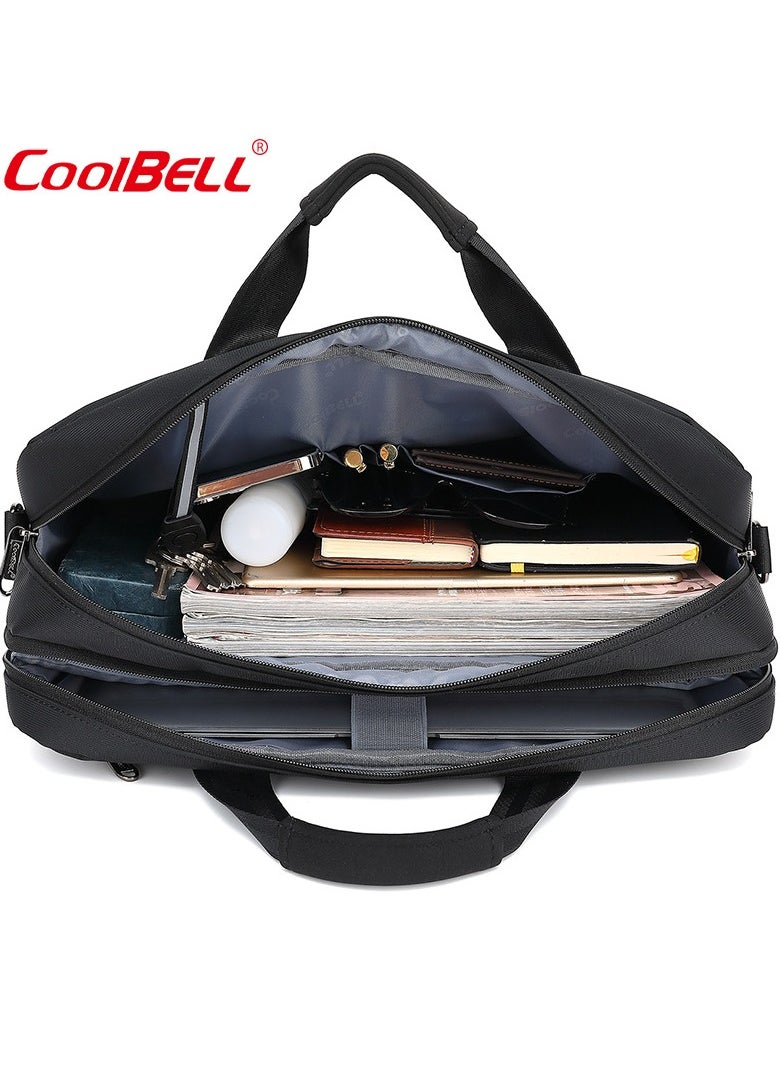 CoolBELL - Men's Multi-Functional Laptop Bag Briefcase Black - Image 1