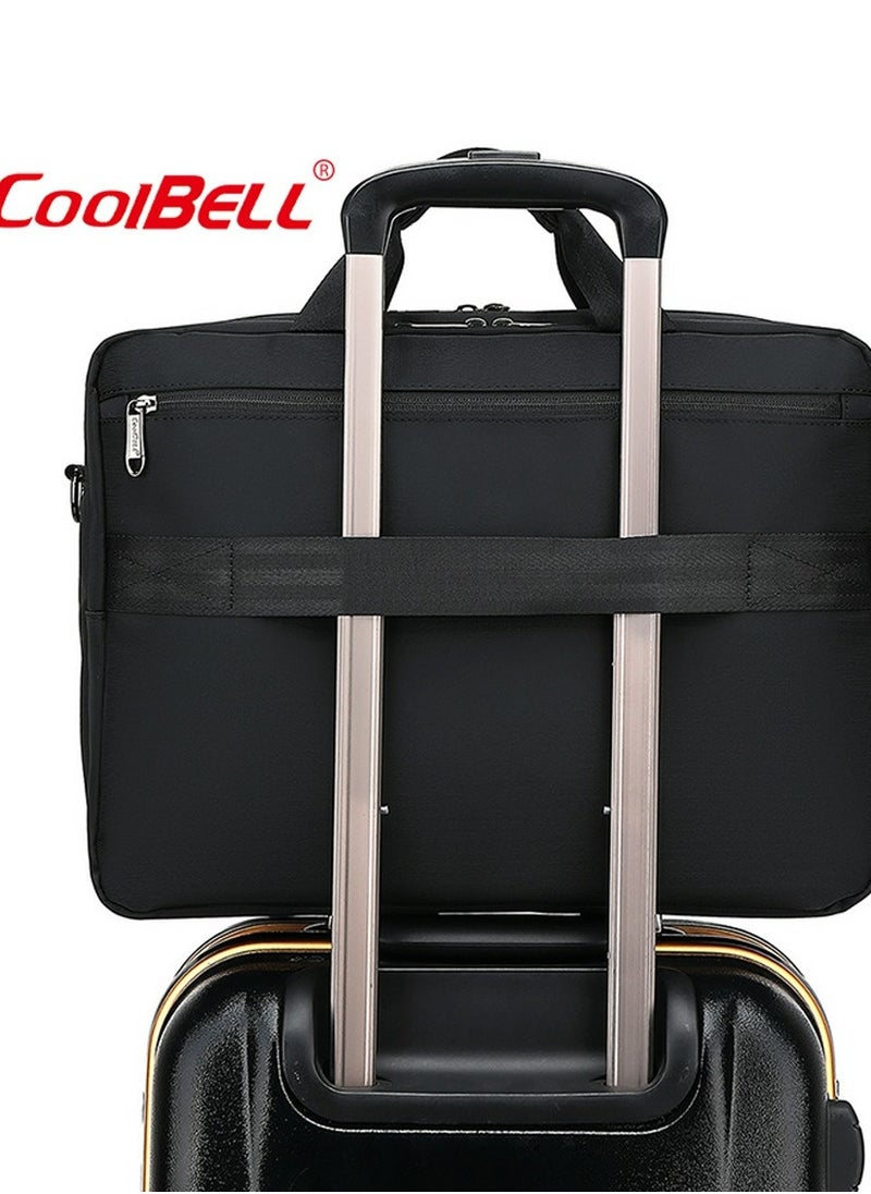 CoolBELL - Men's Multi-Functional Laptop Bag Briefcase Black - Image 1