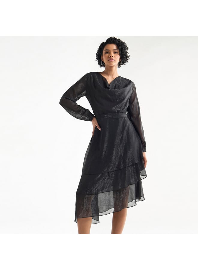 Splash FAV Tiered Sheer Dress  - Image 1