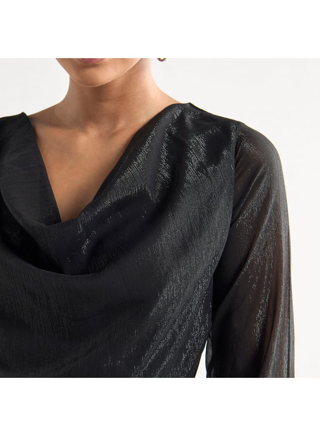 Splash FAV Tiered Sheer Dress  - Image 4