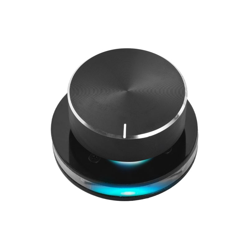 USB Volume Control Knob with One-Click Mute Function RGB Light Type-C Interface for PC Computer Speaker Volume Control Customizable Audio External Volume Control Knob - Image 1