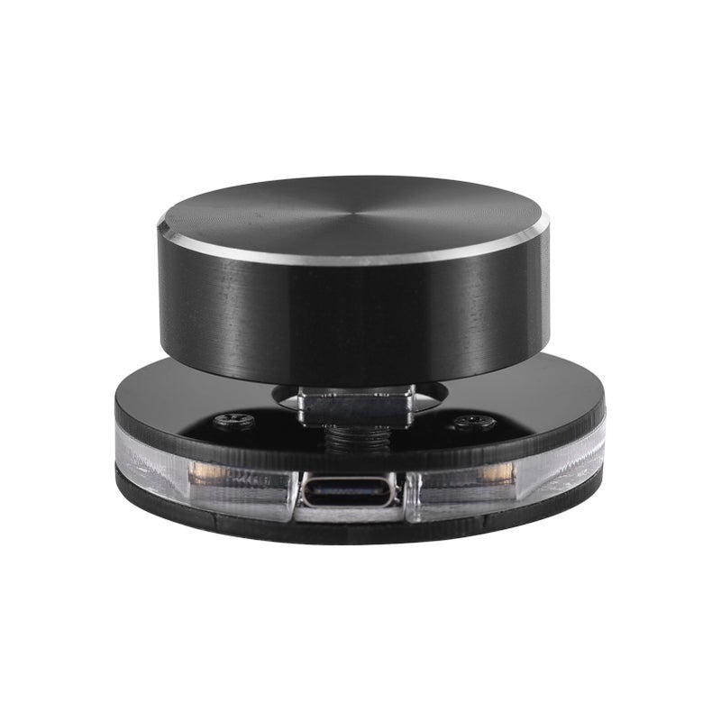USB Volume Control Knob with One-Click Mute Function RGB Light Type-C Interface for PC Computer Speaker Volume Control Customizable Audio External Volume Control Knob - Image 2
