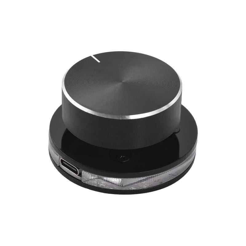 USB Volume Control Knob with One-Click Mute Function RGB Light Type-C Interface for PC Computer Speaker Volume Control Customizable Audio External Volume Control Knob - Image 4