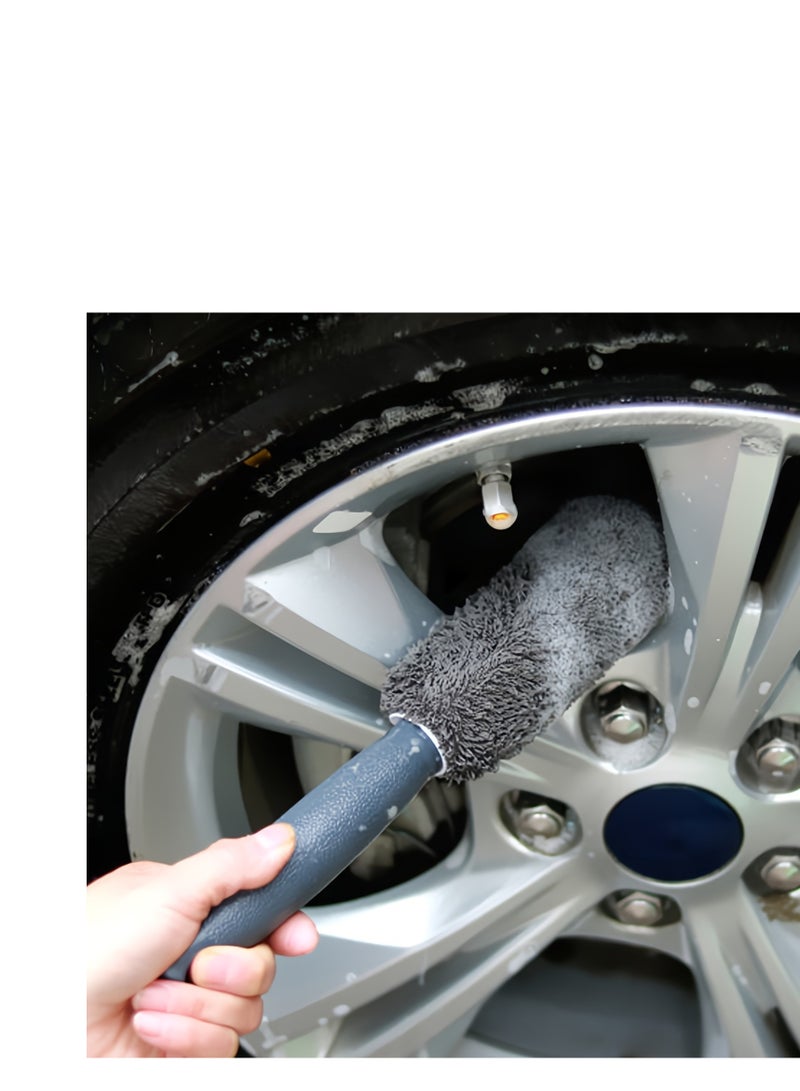Beauenty Car Cleaning Brush, Car Wheel Hub Cleaning Brush Wheel Rim Cleaner Detailing Brush Cleaning Tool For Car Trunk Motorcycle Auto - Image 5