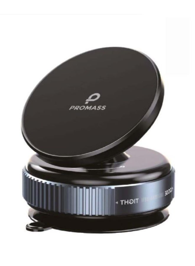 PROMASS PM-0627 MagSafe Car Phone Holder – 360° Rotation – Strong & Durable Mount for Dashboard with Multi-Position Use - Image 1