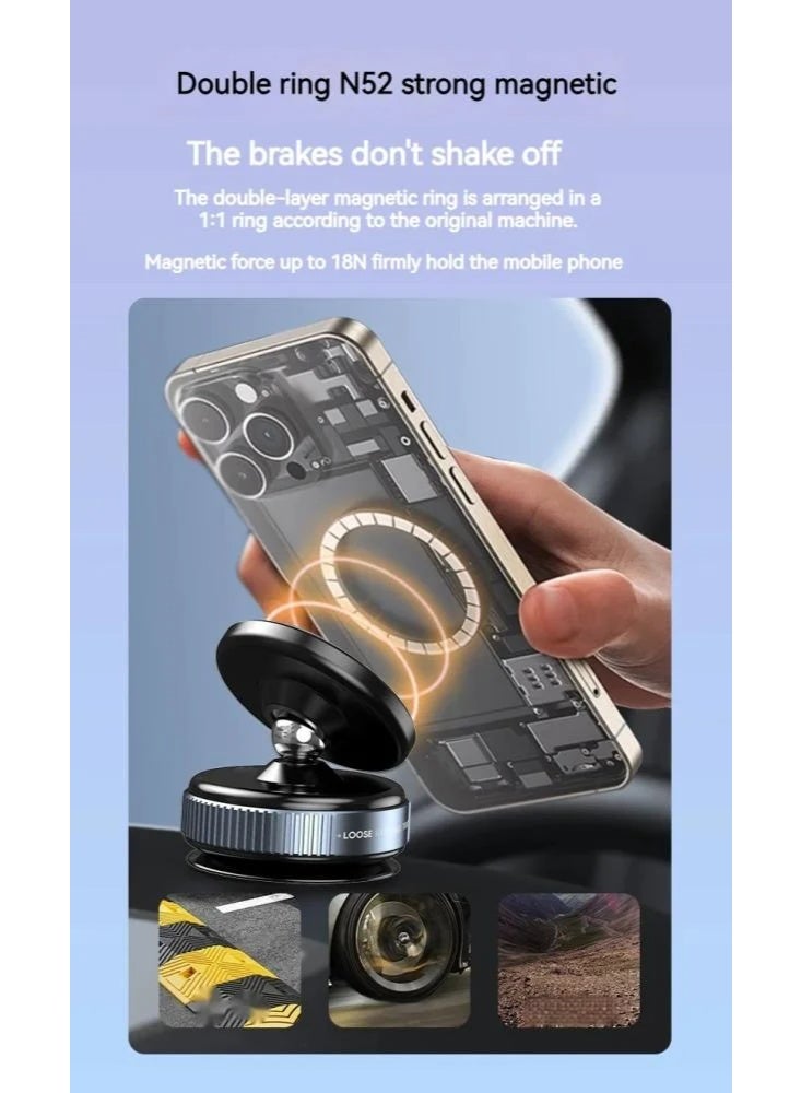 PROMASS PM-0627 MagSafe Car Phone Holder – 360° Rotation – Strong & Durable Mount for Dashboard with Multi-Position Use - Image 2