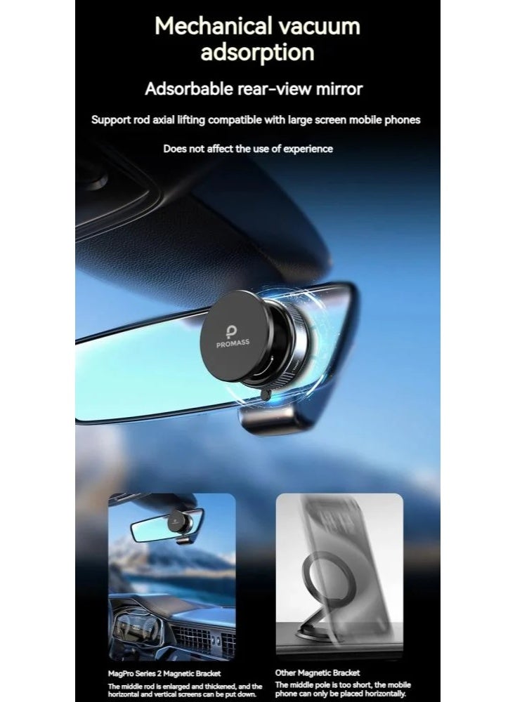 PROMASS PM-0627 MagSafe Car Phone Holder – 360° Rotation – Strong & Durable Mount for Dashboard with Multi-Position Use - Image 5