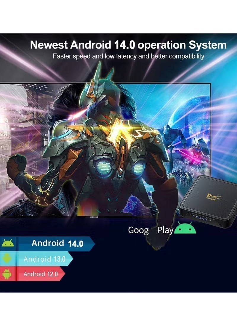 TV98 8K Smart TV Box with Dual Wi-Fi, Illuminated Breathing Light & Android 14 - Image 4